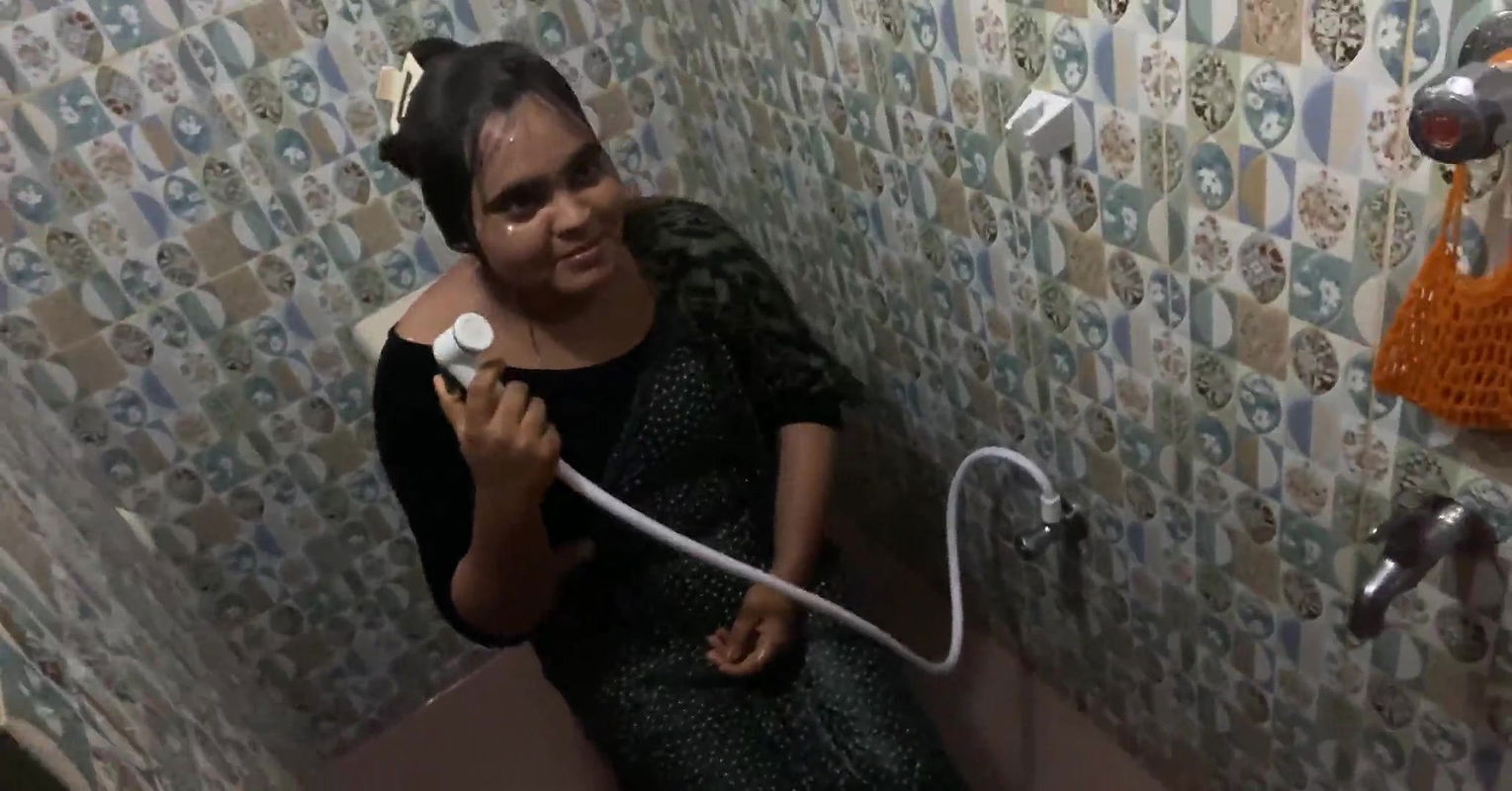 At home alone Devor and Bhabi take a bath