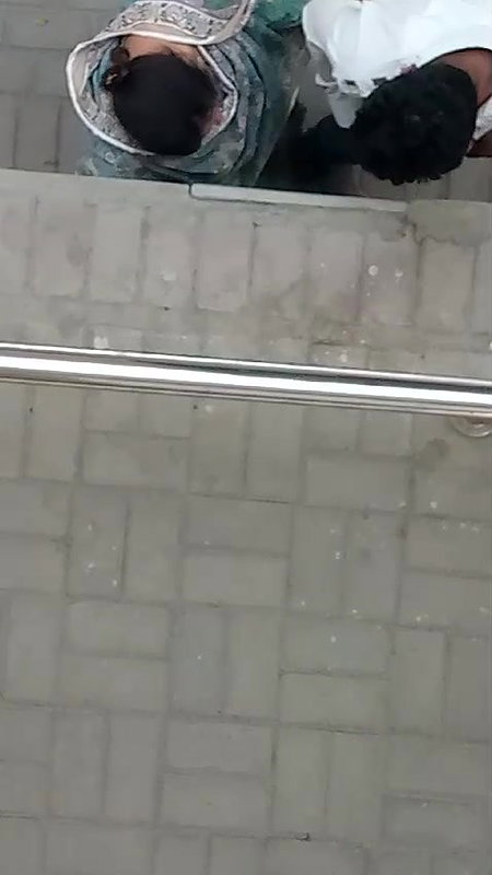 Aunty giving blowjob outdoor