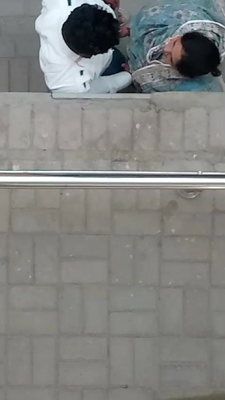 Aunty giving blowjob outdoor