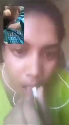 Horny Girl Satisfying Lover On VideoCall