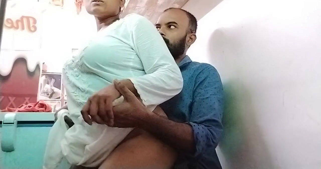 Bengali Girlfriend Giving Handjob n Riding Lover Dick in a Shop