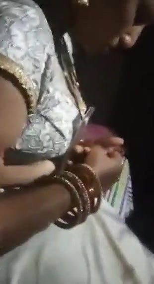 Desi Beautuful Rand Bhabhi BOobs pressed with Client
