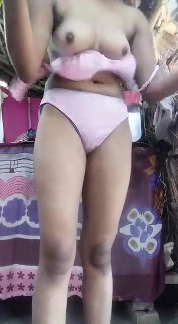 Village girl making video for lover