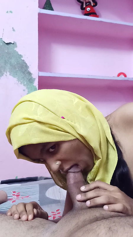 Muslim hijab sucking  cock