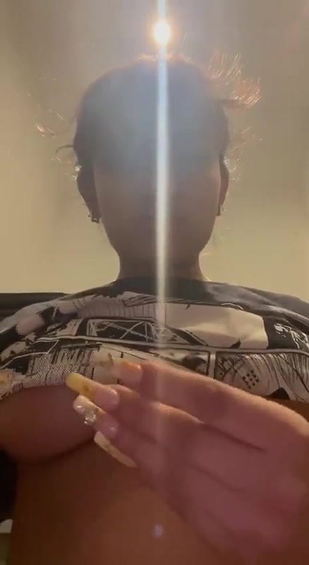 Desi Hot Girl Giving a Pretend Blowjob with Half of Her Tits Out