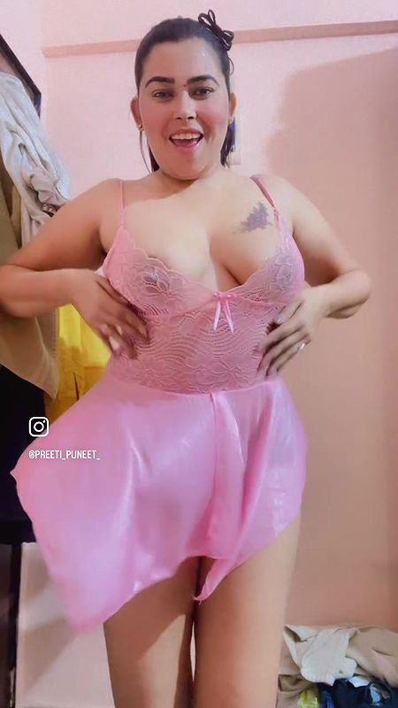 Preeti Puneet Show Nipples in a See-Through on Cam