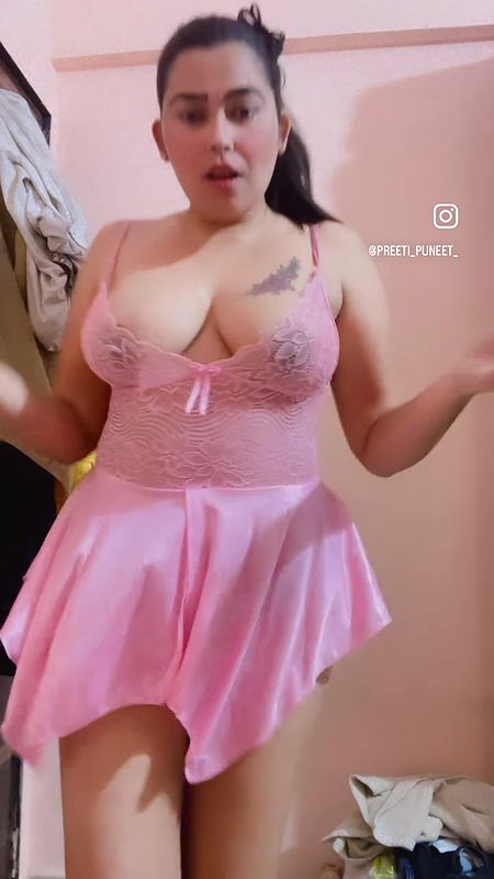 Preeti Puneet Show Nipples in a See-Through on Cam
