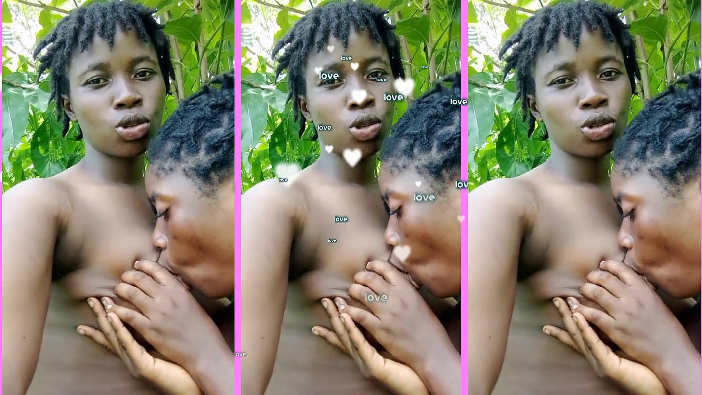 Black Teen Lesbians Risky Outdoor Fun