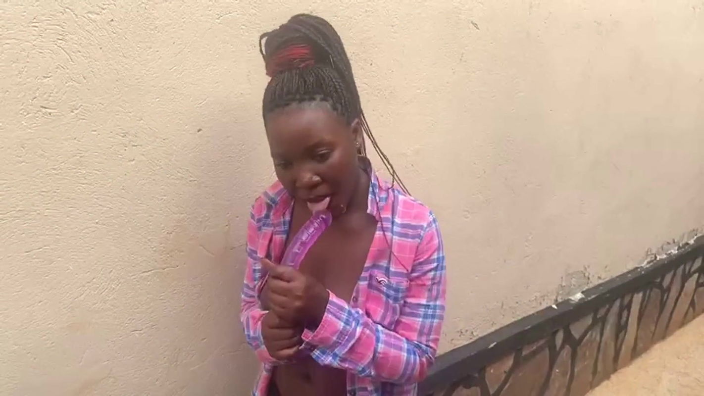 Outdoor Risky Dildo Fuck and Golden Shower