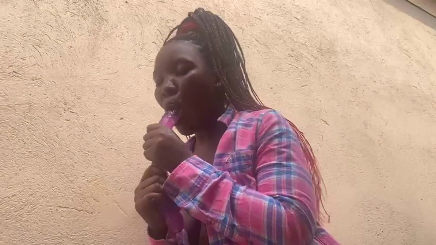 Outdoor Risky Dildo Fuck and Golden Shower