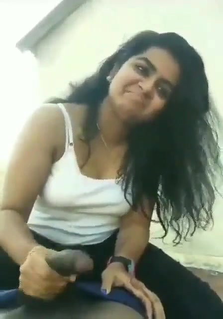 Cute and beautiful girl giving handjob