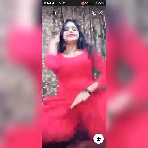 Sexy dance of tango girl and boobs pressing