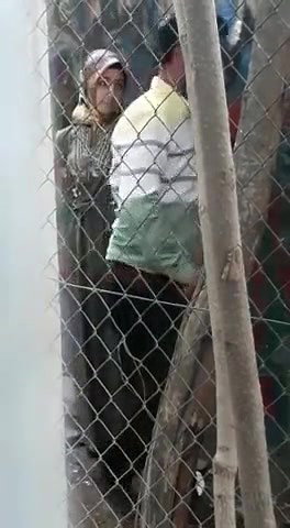 Desi Hijabi Quikie Standing fuk Outdoor