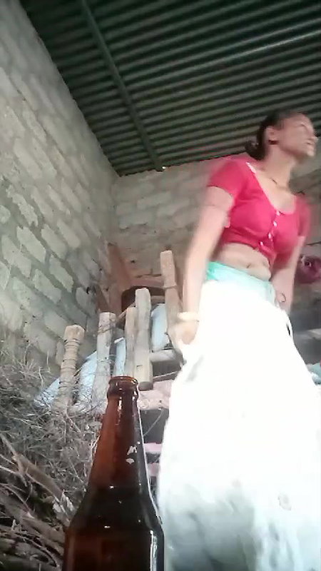 Horny Village girl taking the beer bottle in..clear hindi voice talking