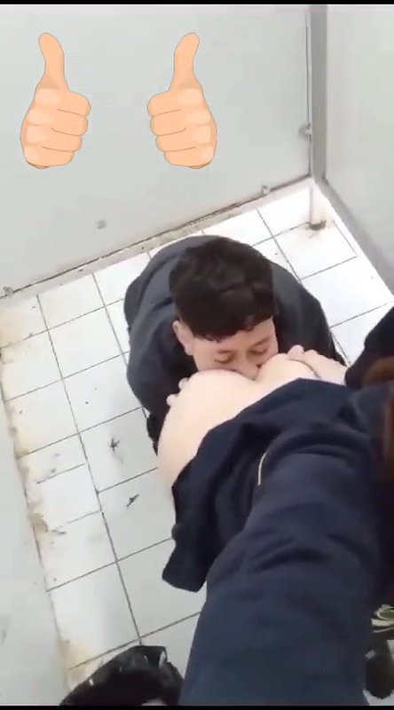 Eating a ass in public washroom