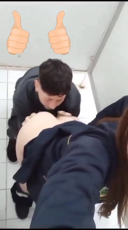 Eating a ass in public washroom