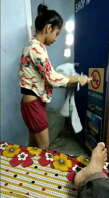 Wearing clothes after fucking, captured