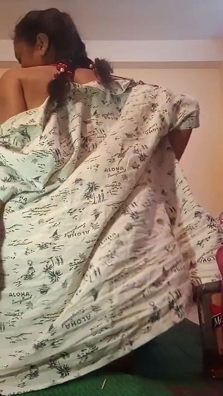 Village aunty drink alcohol Smoke cigarette fingering her pushy,boobs,nippal