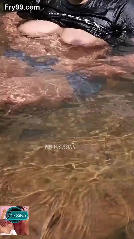 Public Outdoor Shower and Big natural boobs showing