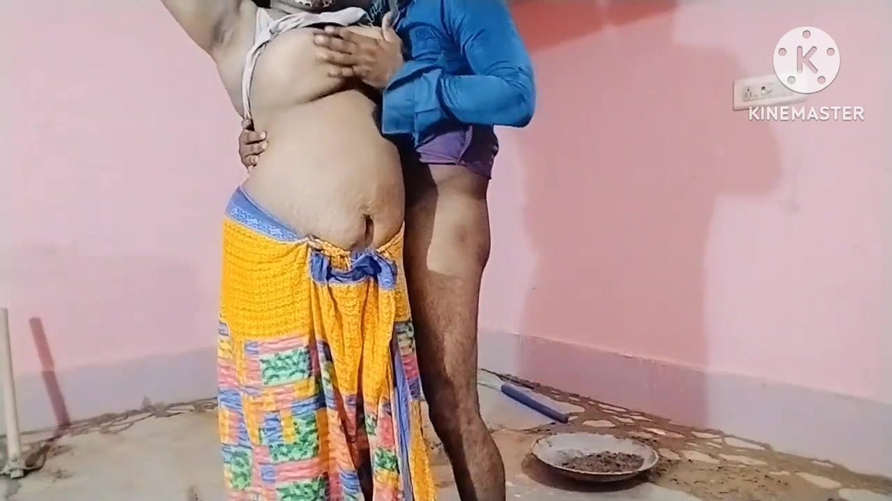 Hot Ranu kicked ass inside room owner store room