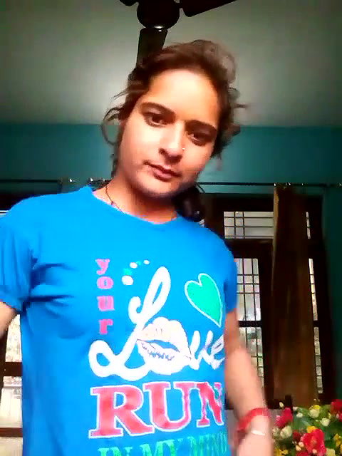 Village girl open her dress