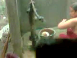 bbw indian bhabhi taking shower from pump