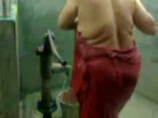 bbw indian bhabhi taking shower from pump