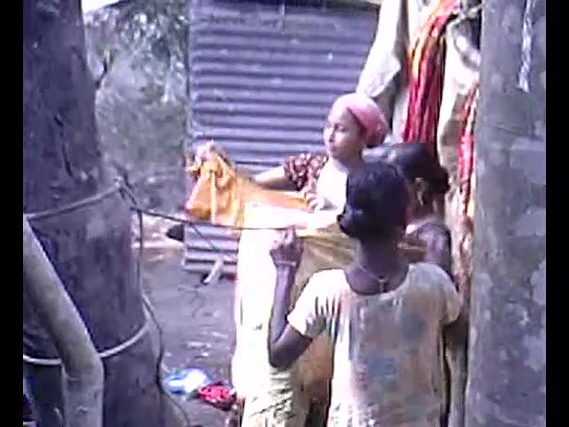 juicy young village girl outdoor shower boobs exposed