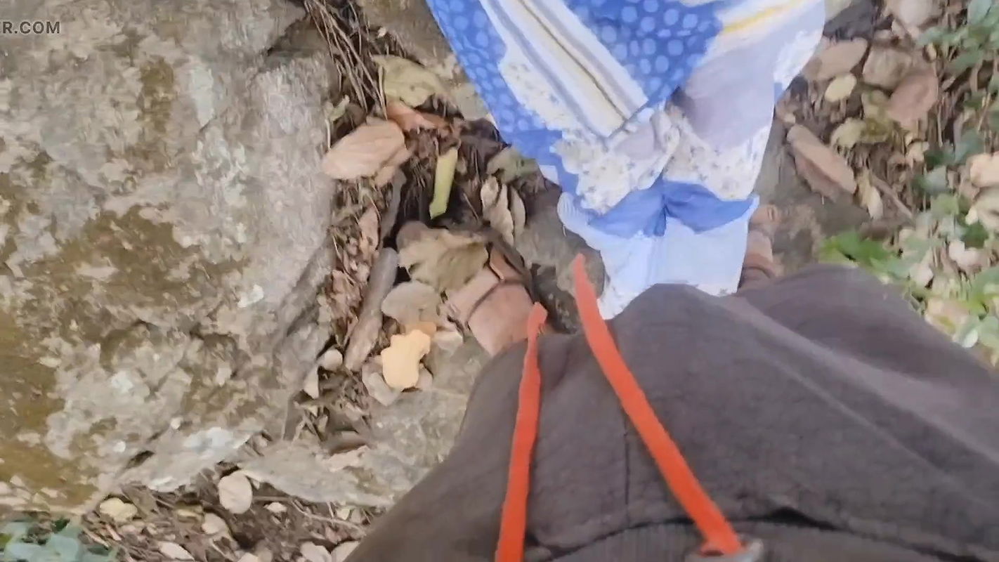 Hot sexy girl was alone in forest when a stranger was came there and ask her pussy and fucking hard and best blowjob with audio