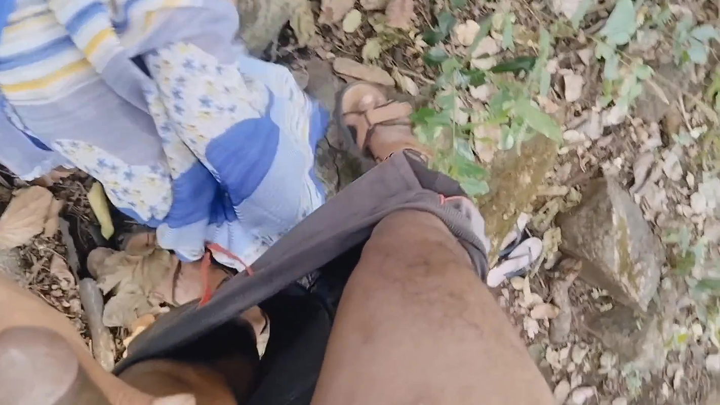 Hot sexy girl was alone in forest when a stranger was came there and ask her pussy and fucking hard and best blowjob with audio