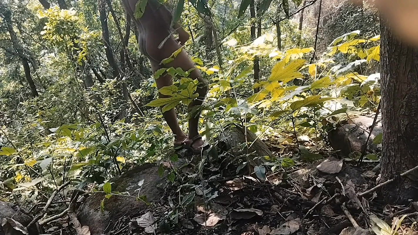 Young hot indian desi girl fucking hard with her stranger in jungle, A hot teen girl was fucking hard and blowjob with her stepb