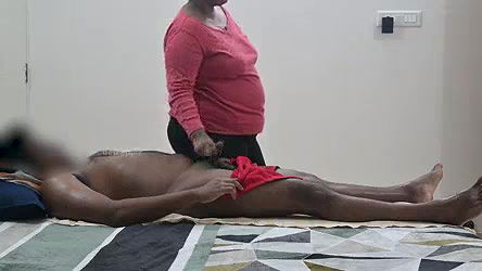 Two girls handjob and massage in spa