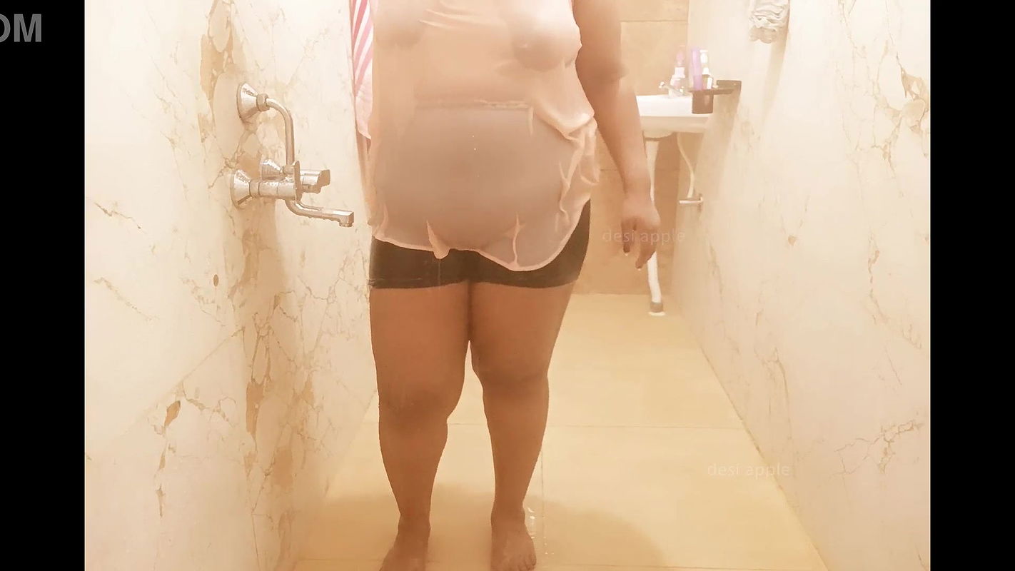 Thailand lady playing in shower