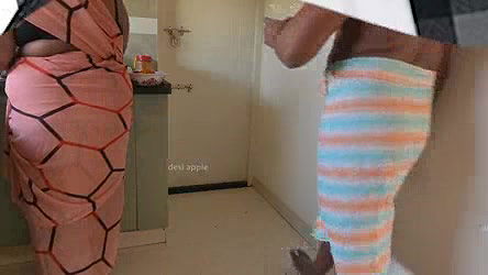 Tamil house owner jerking dick infront of maid sasikala in kitchen