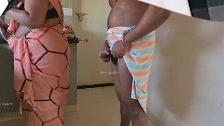 Tamil house owner jerking dick infront of maid sasikala in kitchen