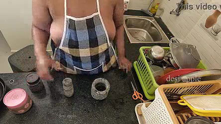 my maid getting horny while washing dishes