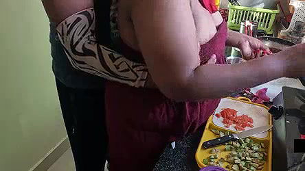 My friend wife getting mouth fucked while cooking in kitchen