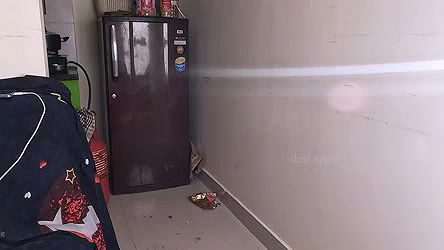 My friend wife getting horny doing sex call while cleaning house