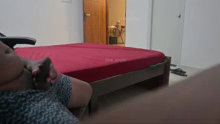 maid doing handjob for owner