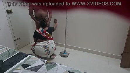 Jerking infront of maid