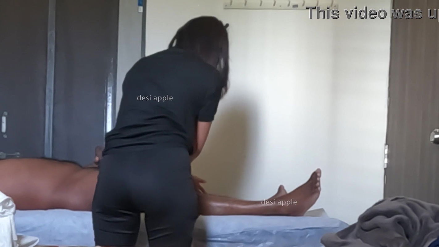 Jerking dick and flashing while taking body massage from a cute girl