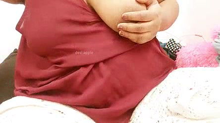 Indian teacher showing big boobs