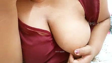 Indian teacher showing big boobs