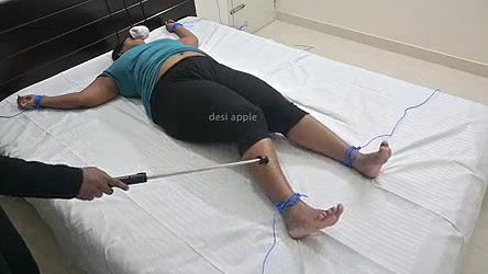 Indian desi girl got tied on bed and tortured