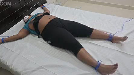 Indian desi girl got tied on bed and tortured