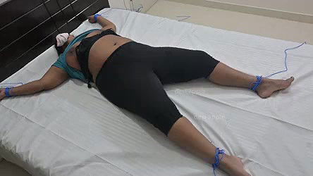 Indian desi girl got tied on bed and tortured