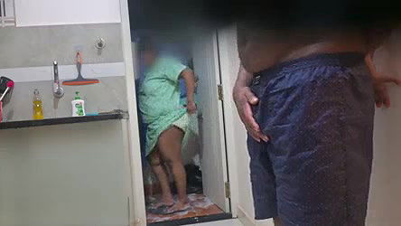 Hidden cam recorded flashing dick to maid sushmitha