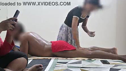 Happy ending threesome massage at spa