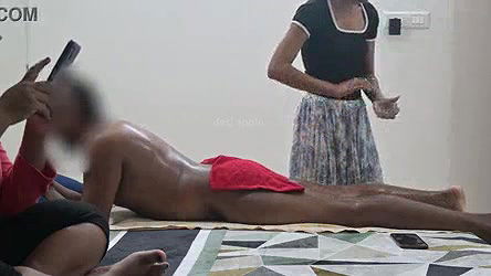 Happy ending threesome massage at spa