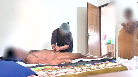 Happy ending massage infront of wife ended in fucking